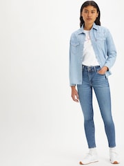 Синий - ® Джинсы с двумя пуговицами Levi's 711™ - Изображение 5 из 9