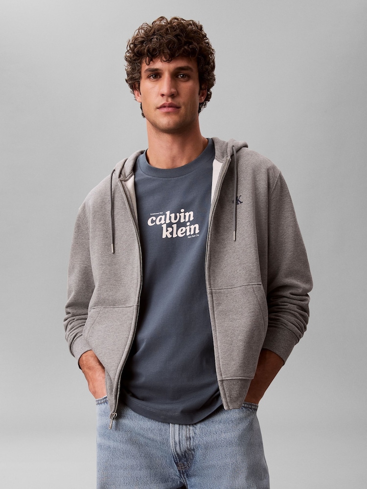 Calvin Klein Blue Relaxed Logo T-Shirt - Image 1 of 6