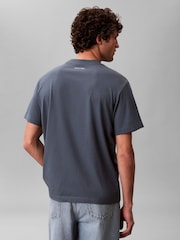 Calvin Klein Blue Relaxed Logo T-Shirt - Image 2 of 6
