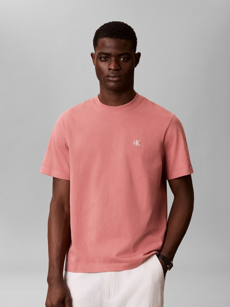 Calvin Klein Pink Monogram T-Shirt - Image 1 of 6