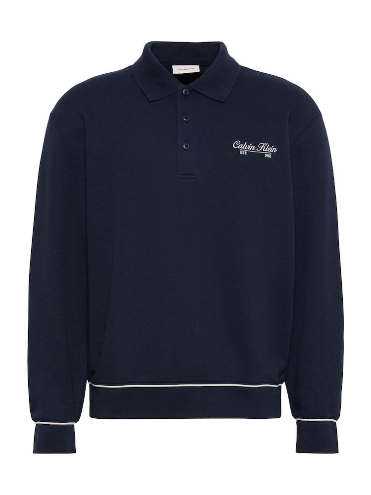 Calvin Klein Embroidered Logo Polo Sweatshirt - Εικόνα 1 του 1