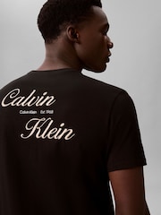 Calvin Klein Black Embroidered Logo T-Shirt - Image 3 of 5