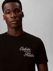 Calvin Klein Black Embroidered Logo T-Shirt - Image 4 of 5