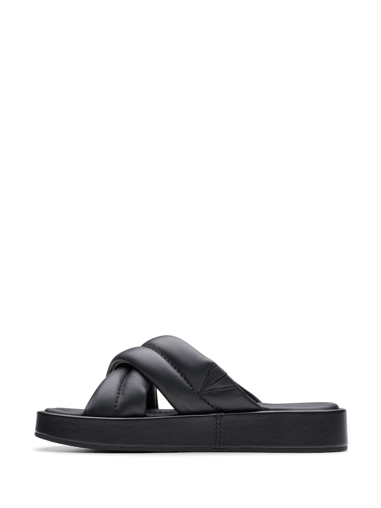 Clarks Black Leather Alda Glide Sandals - Image 2 of 7