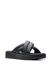 Clarks Black Leather Alda Glide Sandals - Image 3 of 7