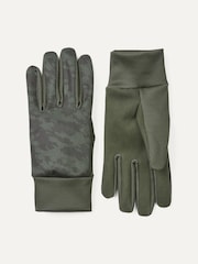 Зеленый - Водоотталкивающие флисовые перчатки с принтом скинз Sealskinz Ryston - Изображение 1 из 3