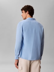 Calvin Klein Blue Stretch Woven Shirt - Image 2 of 6