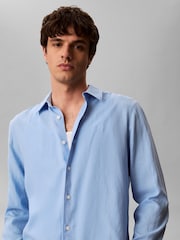 Calvin Klein Blue Stretch Woven Shirt - Image 3 of 6