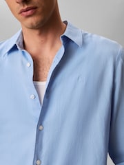 Calvin Klein Blue Stretch Woven Shirt - Image 4 of 6