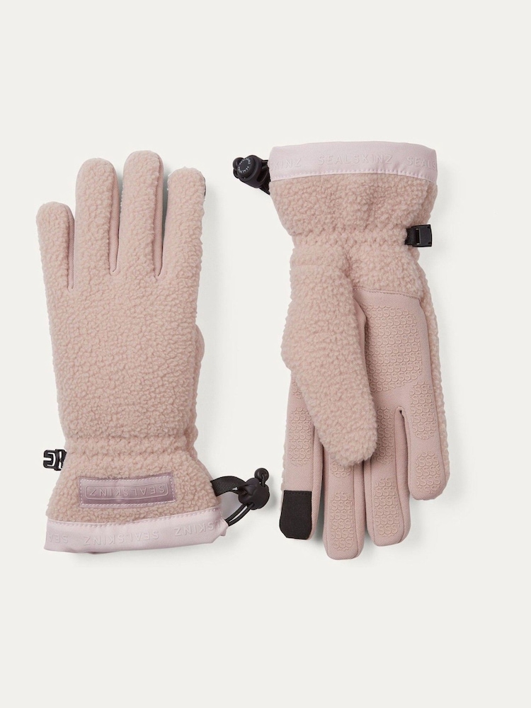 Sealskinz Pink Hoveton Waterproof Women{Sq}S Sherpa Fleece Gloves - Image 1 of 3