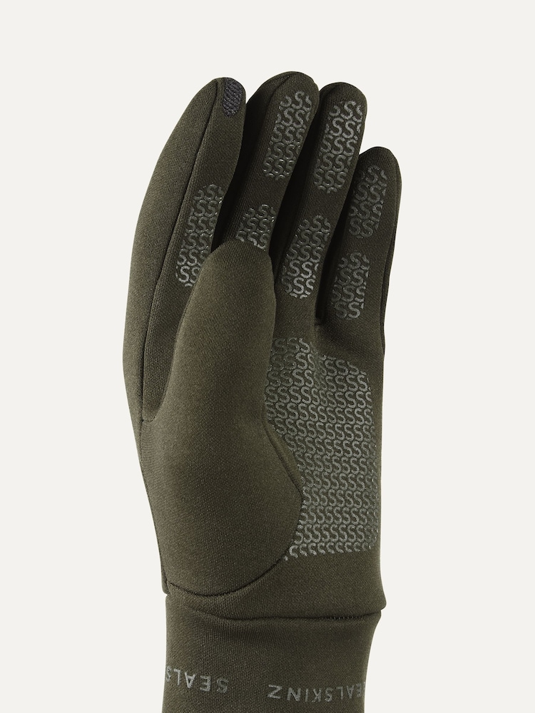 Зеленый - Непромокаемые флисовые перчатки Sealskinz Acle - Image 2 of 3