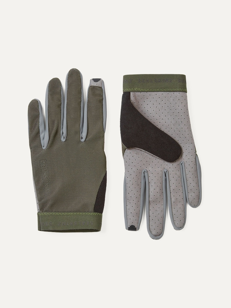 أخضر - قفازات براحة يد مخرمة Paston من SEALSKINZ - صورة 1 من 3