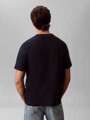 Calvin Klein Blue Relaxed Embossed Logo T-Shirt - Image 2 of 6