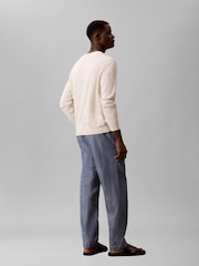 Pantalones Calvin Klein de algodón chambray con cordón ajustable - Imagen 2 de 5