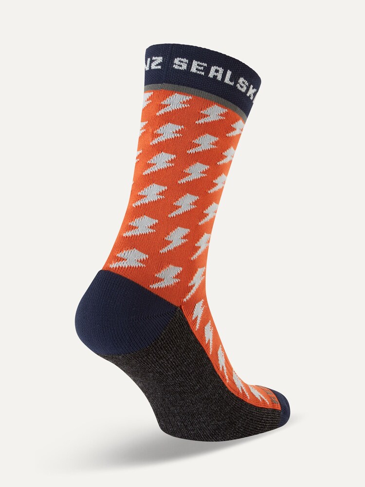 Orange - Sealskinz Rudham Herren Mittelhohe Socken mit meteorologischem Design - Bild 2 von 2 Orange - Sealskinz Rudham Herren Mittelhohe Socken mit meteorologischem Design - Bild 2 von 2