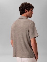 Calvin Klein Natural Textured Knit Short Sleeve Shirt - Image 2 of 6