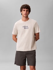 Calvin Klein White/Cream Relaxed Logo T-Shirt - Image 1 of 6