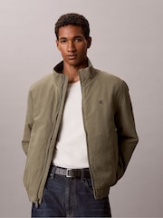 Calvin Klein Olive Green Padded Nylon Zip Up Jacket - Image 1 of 7