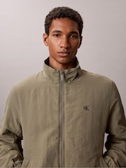 Calvin Klein Olive Green Padded Nylon Zip Up Jacket - Image 6 of 7