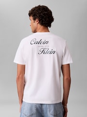 Calvin Klein White Embroidered Logo T-Shirt - Image 2 of 5