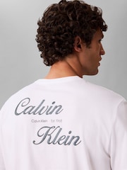 Calvin Klein White Embroidered Logo T-Shirt - Image 3 of 5