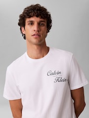 Calvin Klein White Embroidered Logo T-Shirt - Image 4 of 5