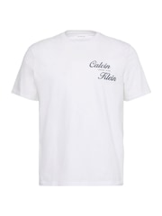 Calvin Klein White Embroidered Logo T-Shirt - Image 5 of 5