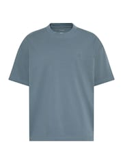 Calvin Klein Blue Oversized Embossed Logo T-Shirt - Image 5 of 5