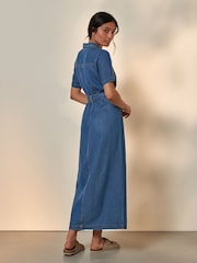 Mid Blue Denim Maxi Dress - Image 4 of 7