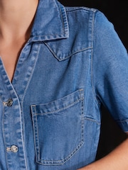 Mid Blue Denim Maxi Dress - Image 5 of 7