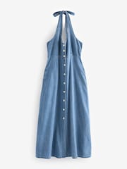 Mid Blue Denim Midi Dress - Image 5 of 6