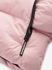 Superdry Pink Sports Puffer Coat - Image 11 of 12