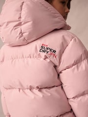 Superdry Pink Sports Puffer Coat - Image 2 of 12
