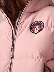Superdry Pink Sports Puffer Coat - Image 3 of 12