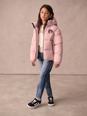 Superdry Pink Sports Puffer Coat - Image 6 of 12