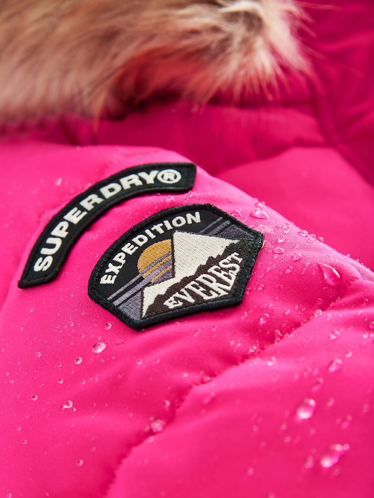 Superdry Pink Everest Bomber Coat - Image 13 of 13