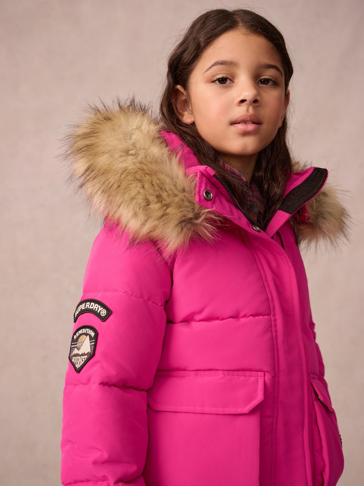 Roze - Superdry Everest Bomber Coat - Image 5 of 13