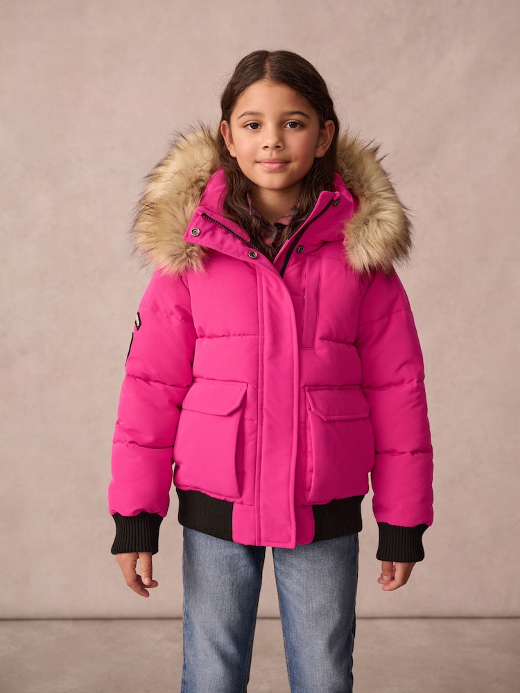 Roze - Superdry Everest Bomber Coat - Image 6 of 13
