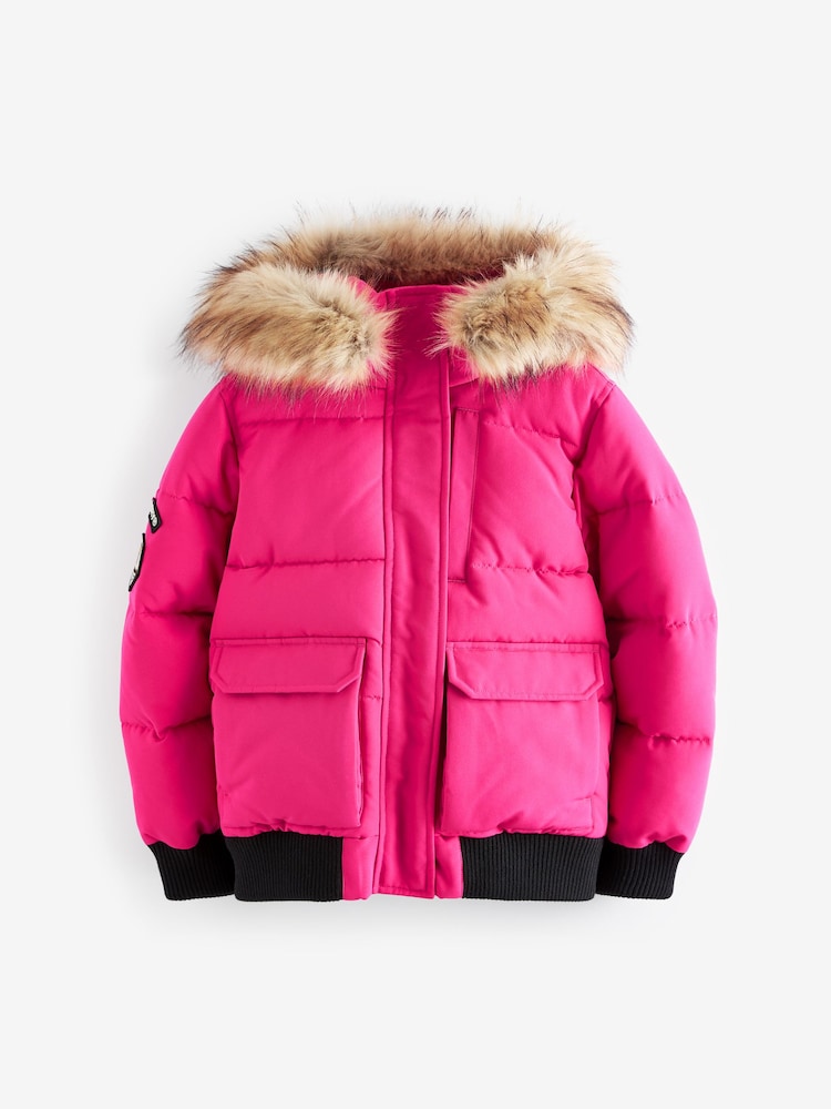 Roze - Superdry Everest Bomber Coat - Image 7 of 13