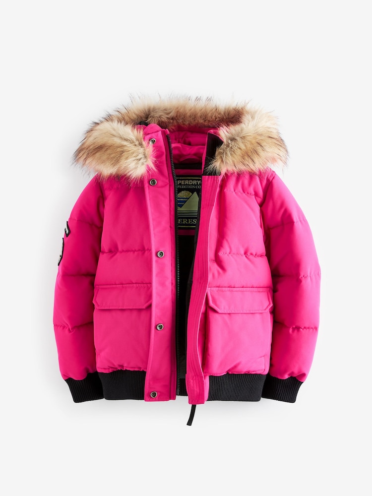 Roze - Superdry Everest Bomber Coat - Image 8 of 13