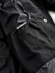Superdry Black Everest Longline Parka Coat - Image 10 of 13