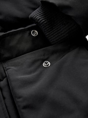 Superdry Black Everest Longline Parka Coat - Image 12 of 13