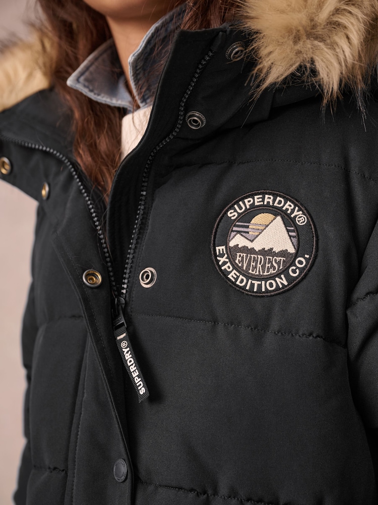 Noir - Parka Superdry Everest longue - Image 3 of 13