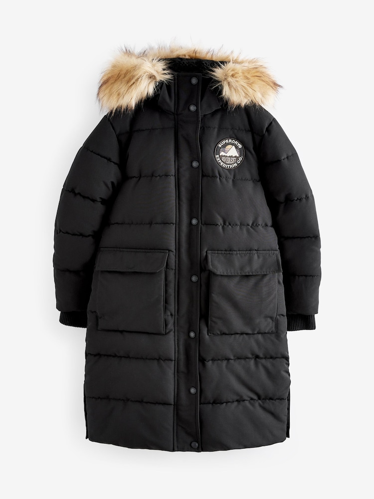 Noir - Parka Superdry Everest longue - Image 7 of 13