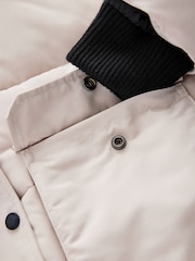 Superdry Cream Everest Longline Parka Coat - Image 12 of 13