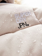 Superdry Cream Everest Longline Parka Coat - Image 13 of 13