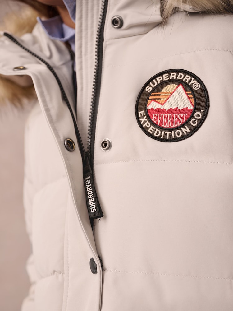Crème - Parka Superdry Everest longue - Image 4 of 13