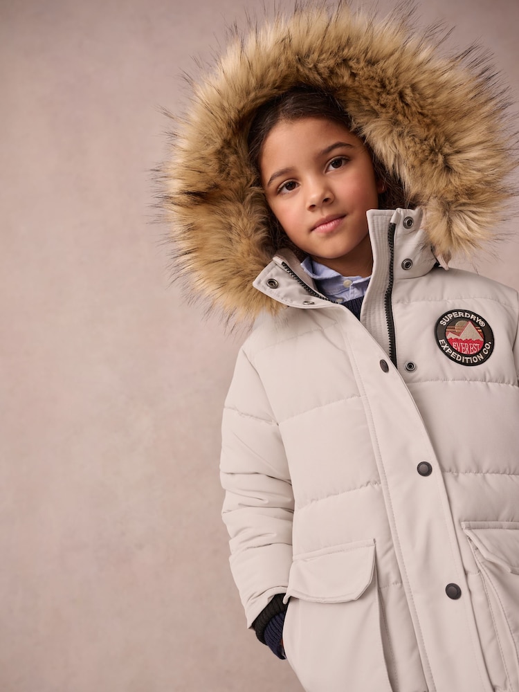 Crème - Parka Superdry Everest longue - Image 5 of 13