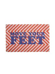 pt, Orange/White Move Your Feet Zig Zag Doormat - Image 2 of 3