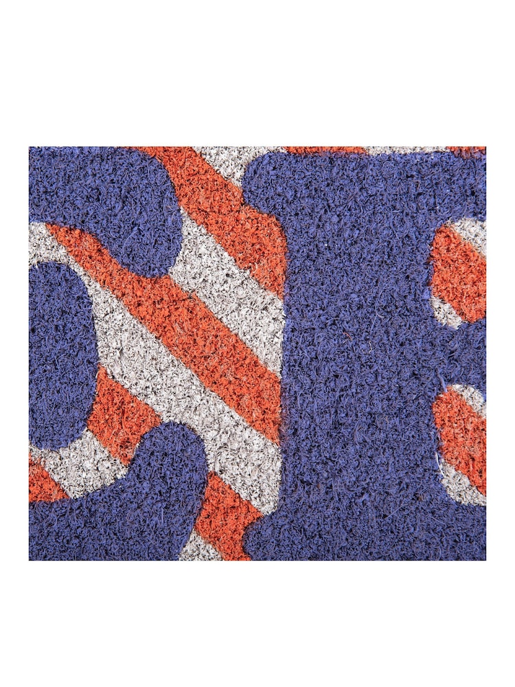 pt, Orange/White Move Your Feet Zig Zag Doormat - Image 3 of 3